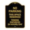 Signmission No Parking This Space Reserved Towing Enforced 24 Hours Day Alum Sign, 18" x 24", BG-1824-23795 A-DES-BG-1824-23795 - alternate 1
